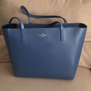 Kate spade blue leather tote